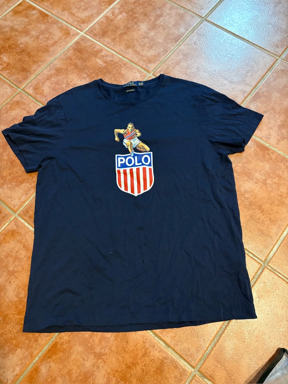 Polo by Ralph Lauren Navy Graphic Shield Logo Tee